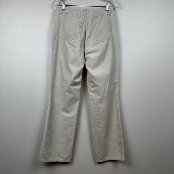 Talbots Corduroy Pants Vintage Y2K Stretch Boot Cut Beige Light Tan 6 Classic - Picture 3 of 6